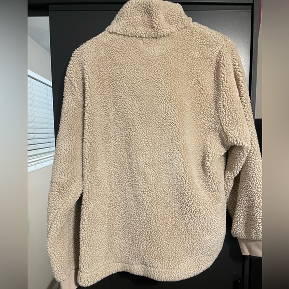 Calvin Klein Tan Sherpa Fleece Pullover - Picture 4 of 5